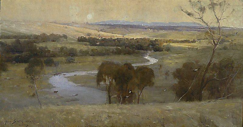 Arthur streeton Still glides the stream china oil painting image